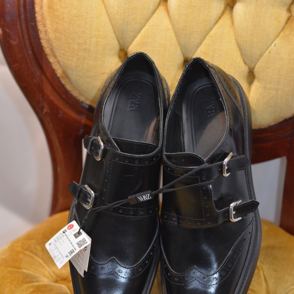 Mens Zara Leather Loafers NWT SZ 9/40 - Picture 2 of 11
